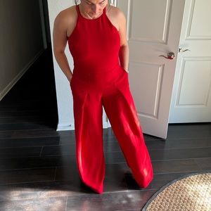 Red size 0 romper